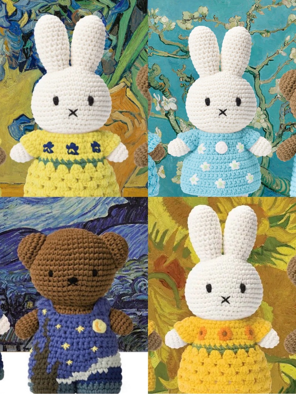 Miffy crochet outfit MOMA Van Gogh by Just Dutch